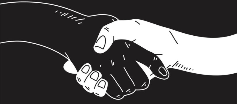 Hands shaking comic style vector - image by © rawpixel